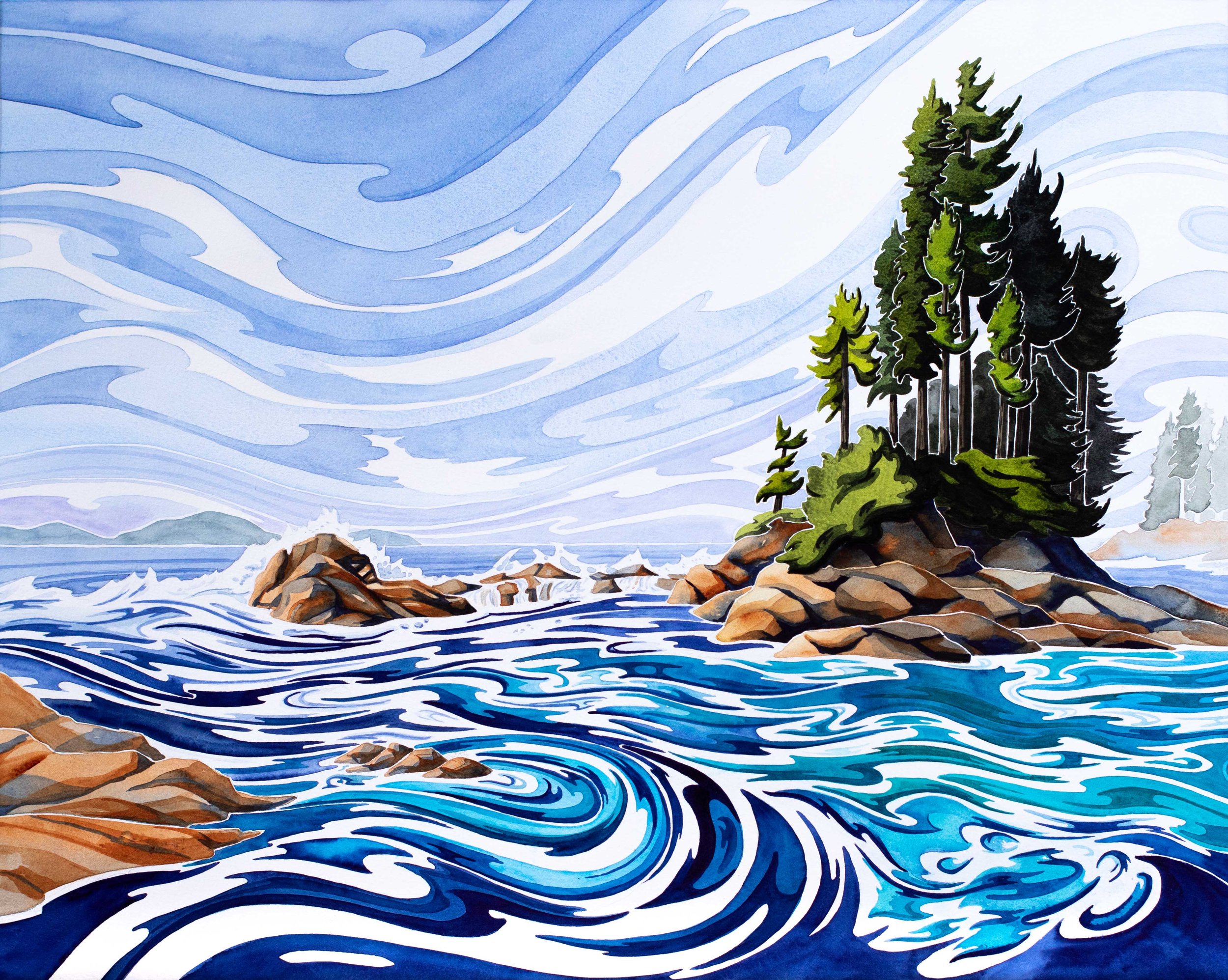 Sea Foam At Botany Bay 20" x 16"